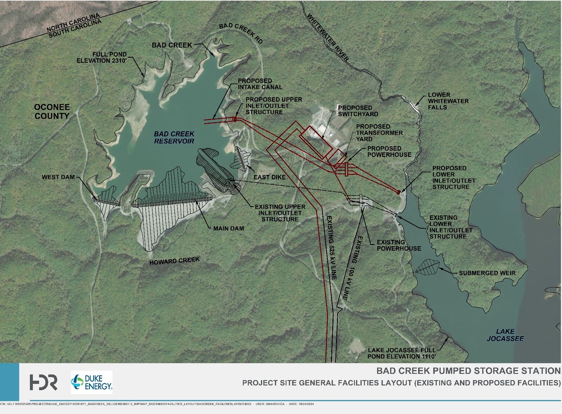 Map of Bad Creek expansion project